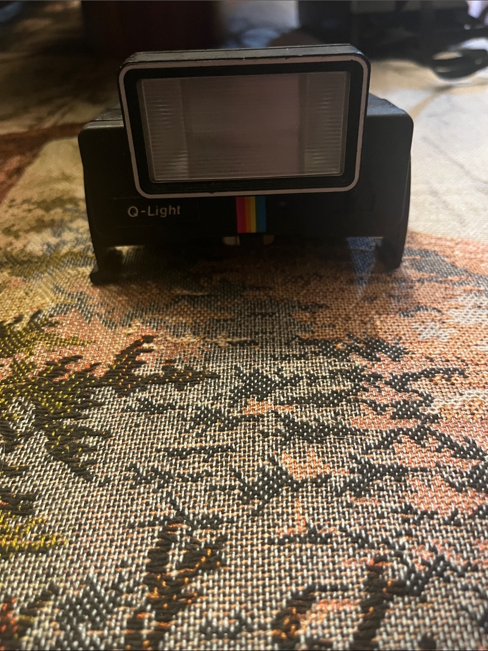 Q-Light Camera Flash Attachment in Black with Rainbow Stripe